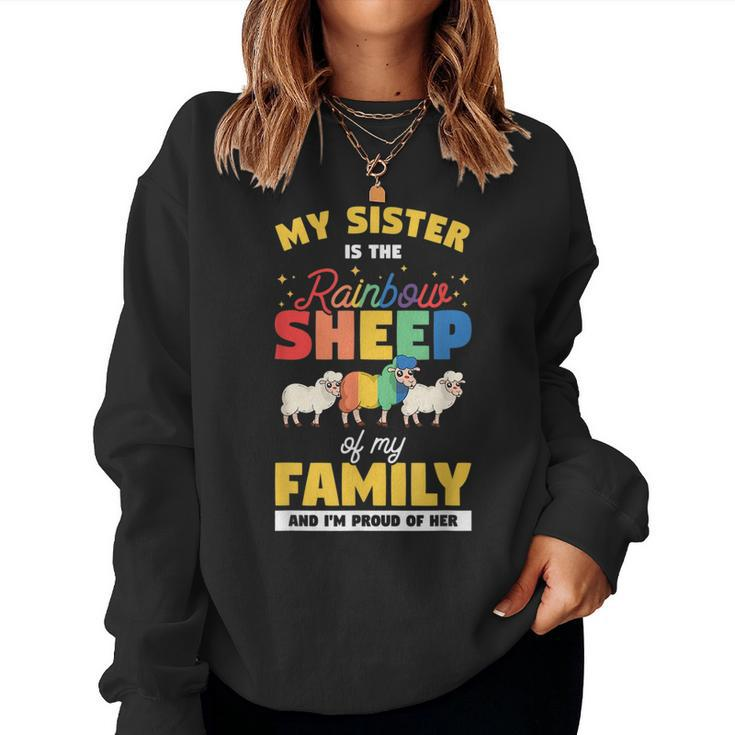 My Sister Is The Rainbow Sheep Lovely Gay Lesbian Lgbt Pride Women Sweatshirt