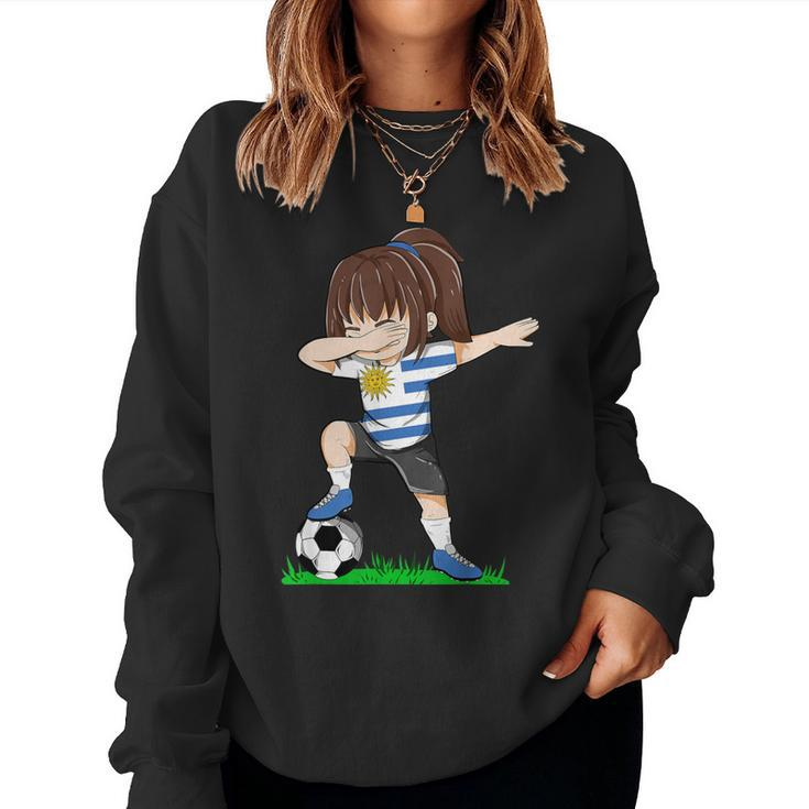 Soccer Uruguay Jersey Uruguay Flag Football Girls Dab Women Sweatshirt