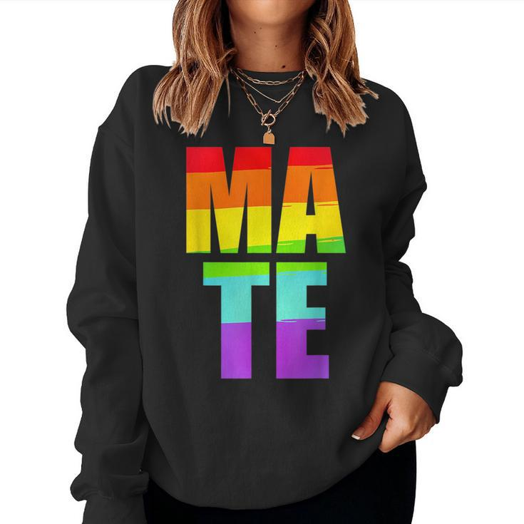 Soul Mate Lgbtq Pride Matching Gay Lesbian Couple Rainbow Women Sweatshirt