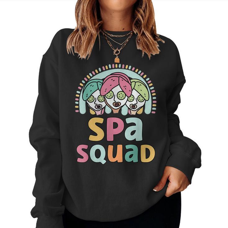 Spa Squad Matching For Girls Spa Day Treats Women Sweatshirt Mazezy