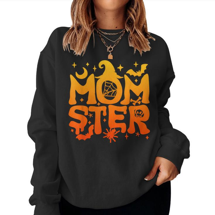 Spooky Halloween Momster Spooky Monster Mom Family Matching Women Sweatshirt