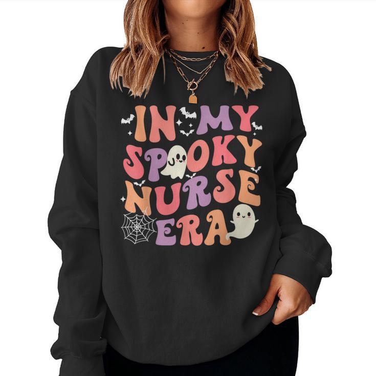 In My Spooky Nurse Era Halloween Groovy Witchy Spooky Nurse Women Sweatshirt