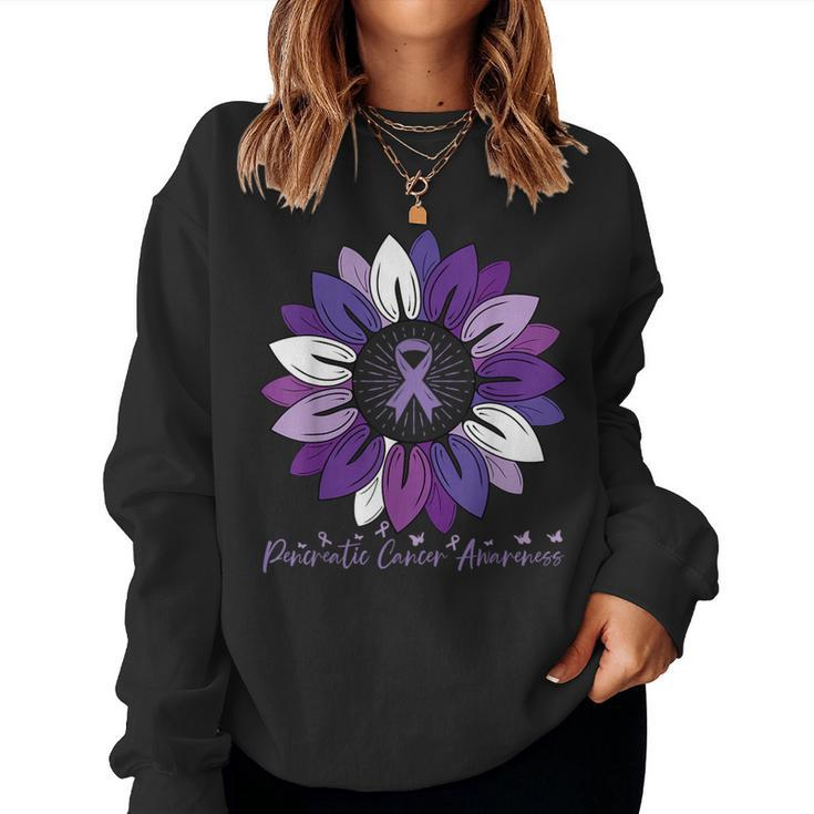 Sunflower Pancreatic Cancer Awareness Month Women Sweatshirt