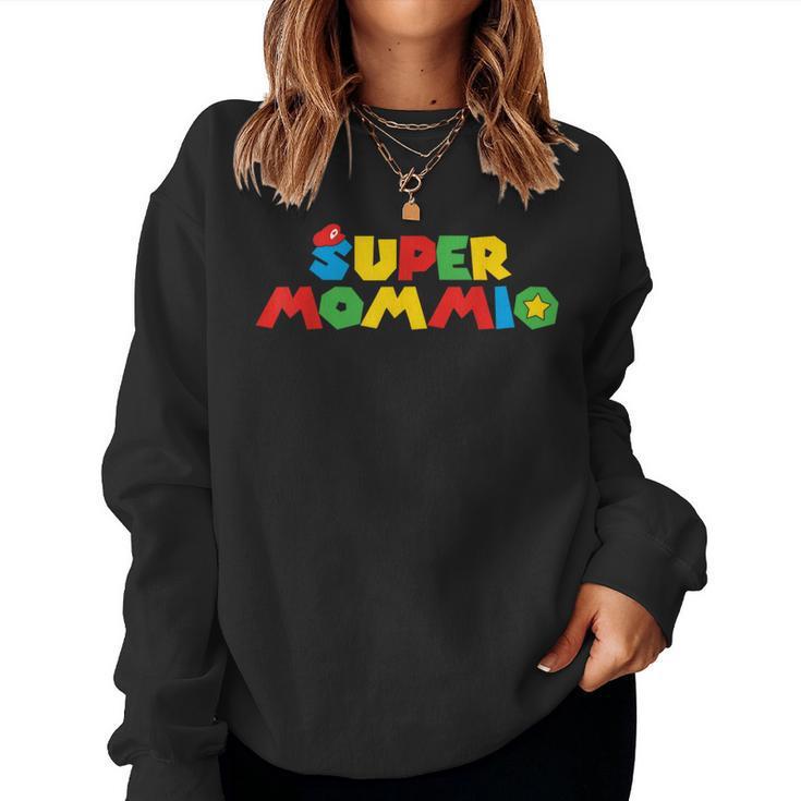 Super Gamer Mom Unleashed Celebrating Motherly Powers Women Sweatshirt