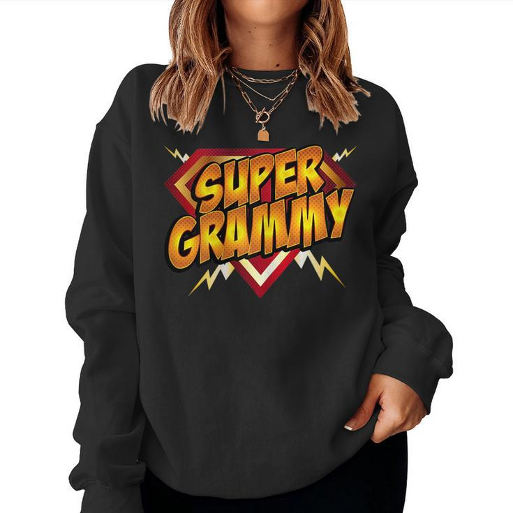 Super Grammy Superhero Grandmothers Comic Book Women Women Sweatshirt