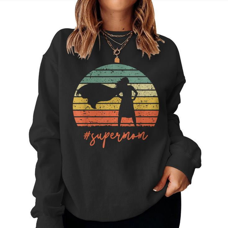 Supermom Super Mother Retro Vintage Women Sweatshirt