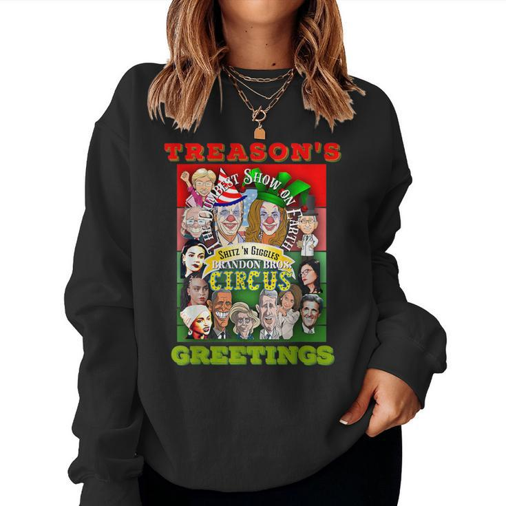 Swamp Xmas Wreath Biden Squad Trump Ugly Christmas Sweater Women Sweatshirt