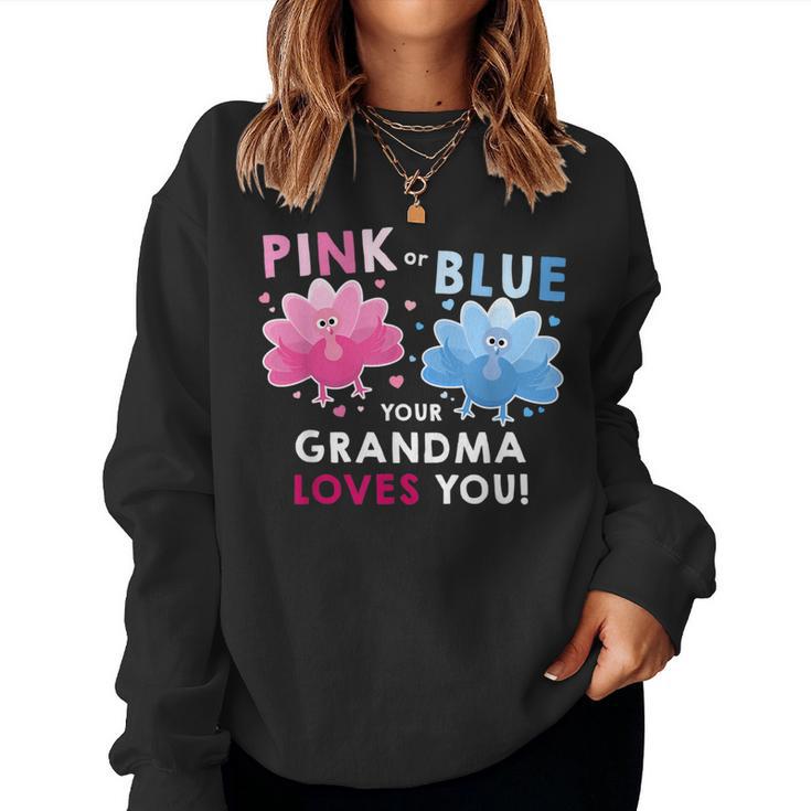 Burnouts Or Bows Grandma Gender Reveal Baby Announcement Women Sweatshirt