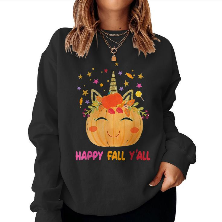 Thanksgiving Cute Pumpkin Unicorn Halloween S Girls Women Sweatshirt
