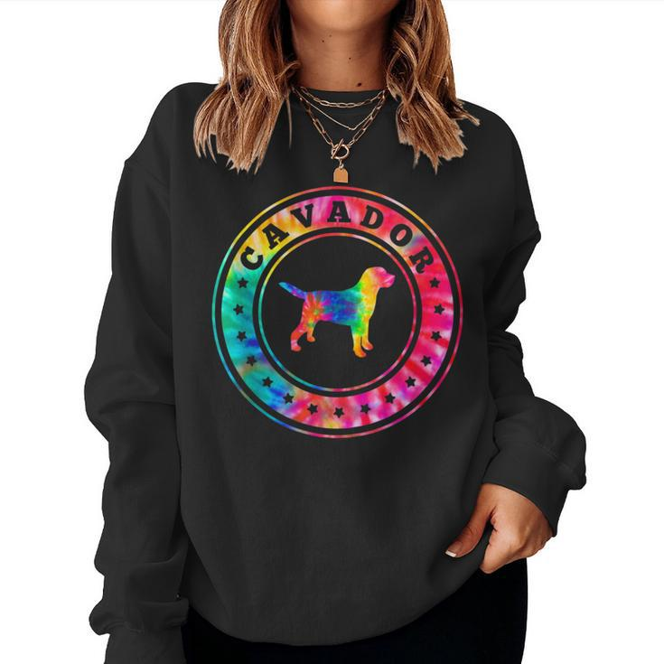 Tie Dye Cavador Dog Mom Dad Pet Lover Women Sweatshirt