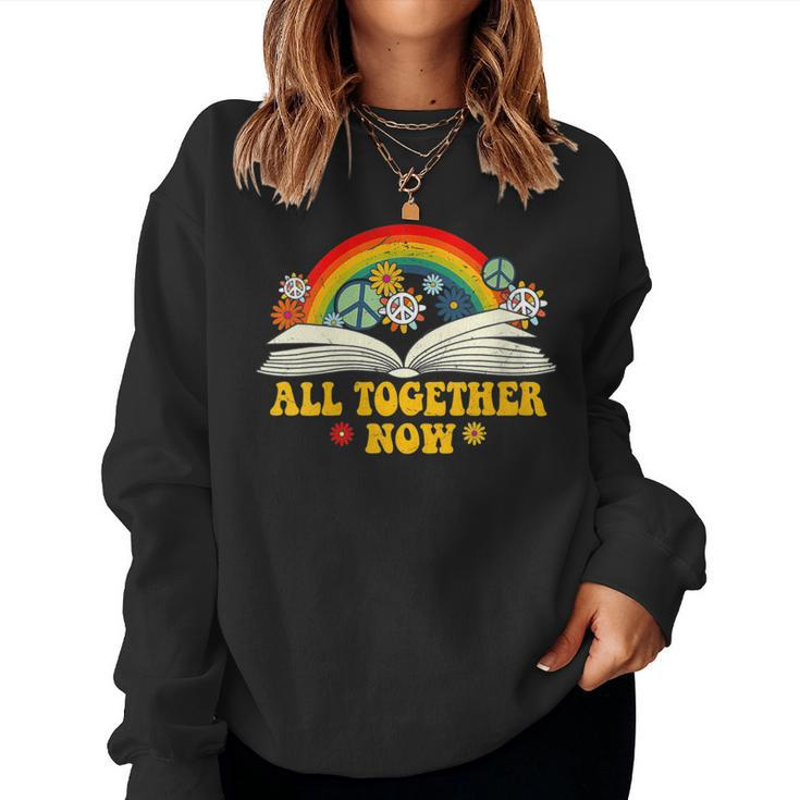 All Together Now Summer Reading Program 2023 Book Rainbow Women Sweatshirt