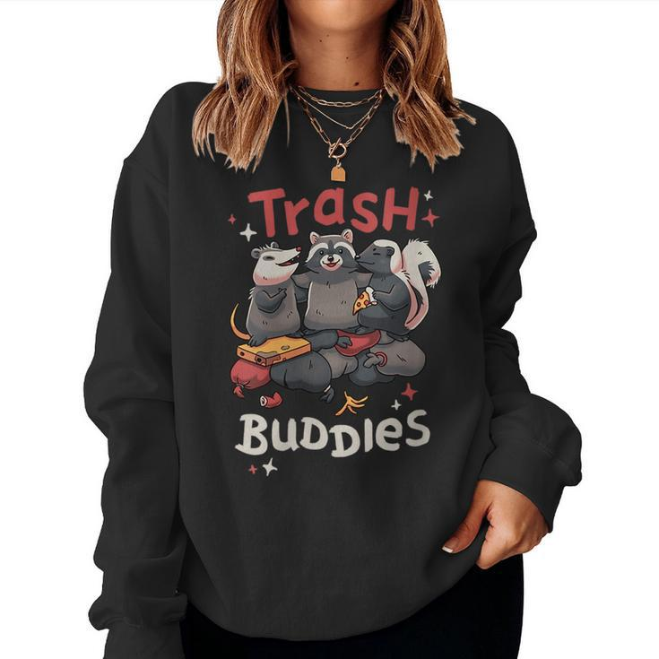 Trash Buddies Animal Best Friends Women Sweatshirt