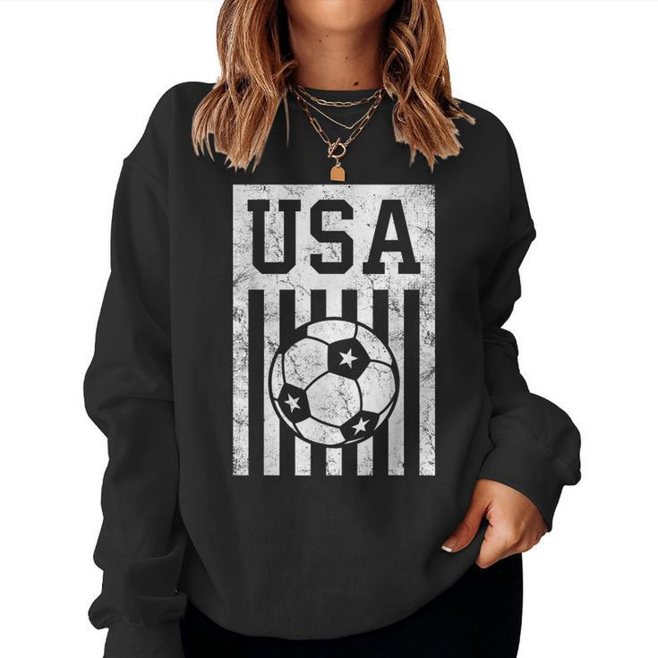 Usa Soccer Women Men Kids American Flag Soccer Fan Soccer Women Sweatshirt