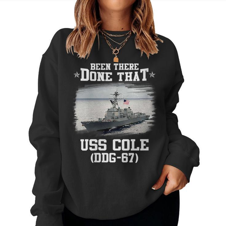 Uss Cole Ddg-67 Destroyer Class Veterans Day Father Day Gift  Women Crewneck Graphic Sweatshirt
