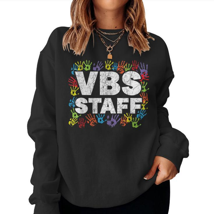 Vbs Staff Vacation Bible School Christian Teacher  Women Crewneck Graphic Sweatshirt