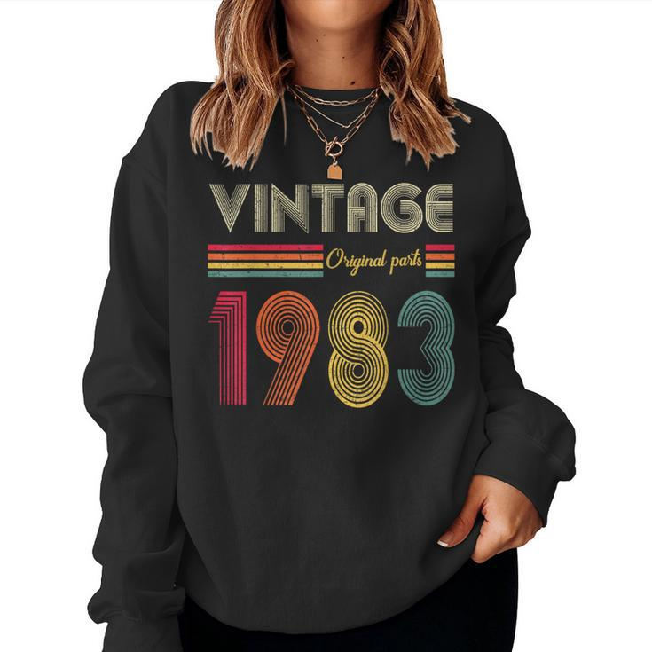 Vintage 1983 Original Parts 40Th Birthday Women Sweatshirt