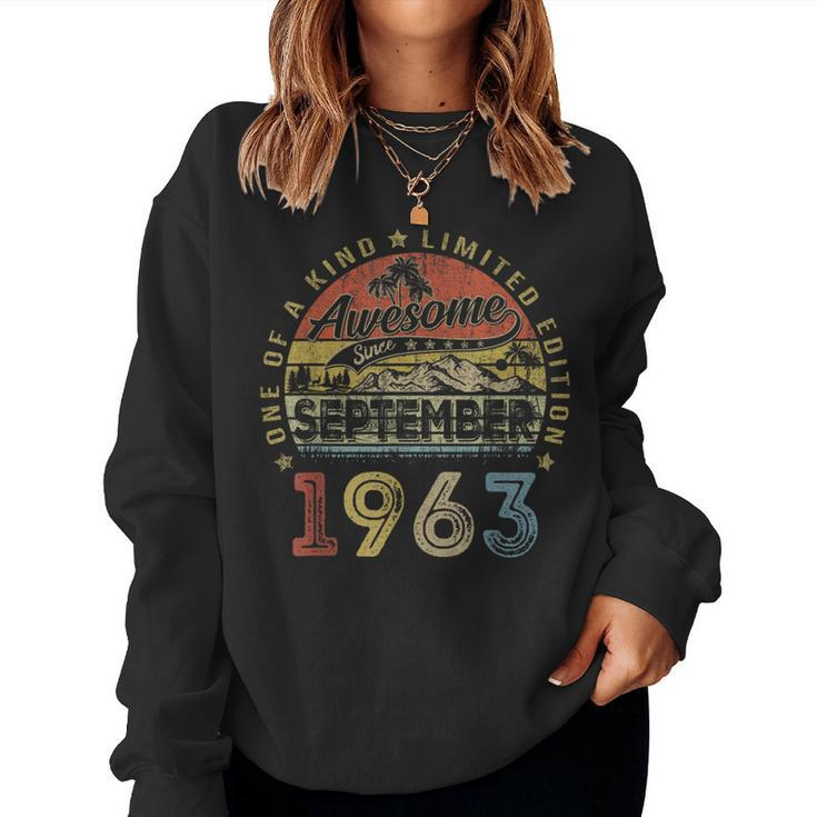 Vintage 60Th Birthday Legend Since September 1963 For Women Sweatshirt
