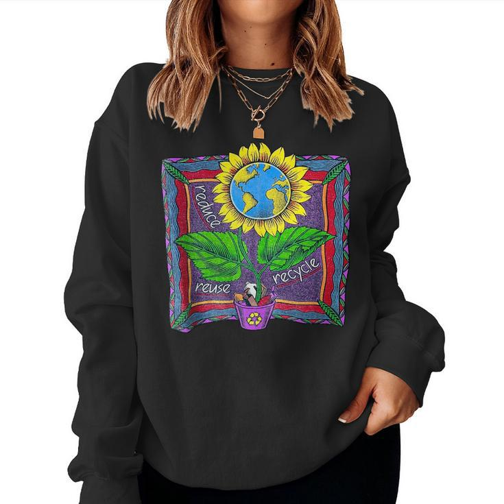 Vintage Retro 90S Sunflower Earth Day Save Our Planet 90S Vintage Sweatshirt