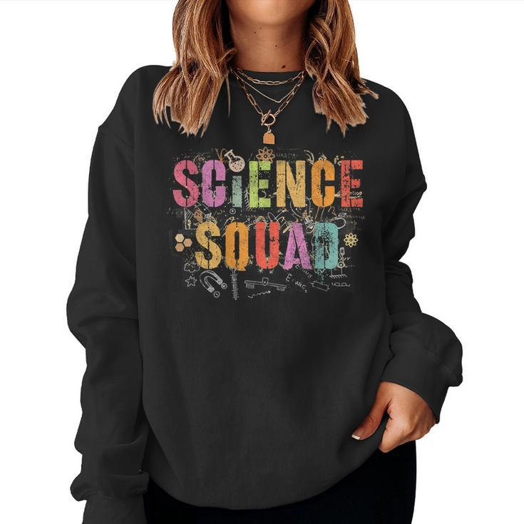 Vintage Science Squad Technology Teacher Team Student Stem Women Sweatshirt
