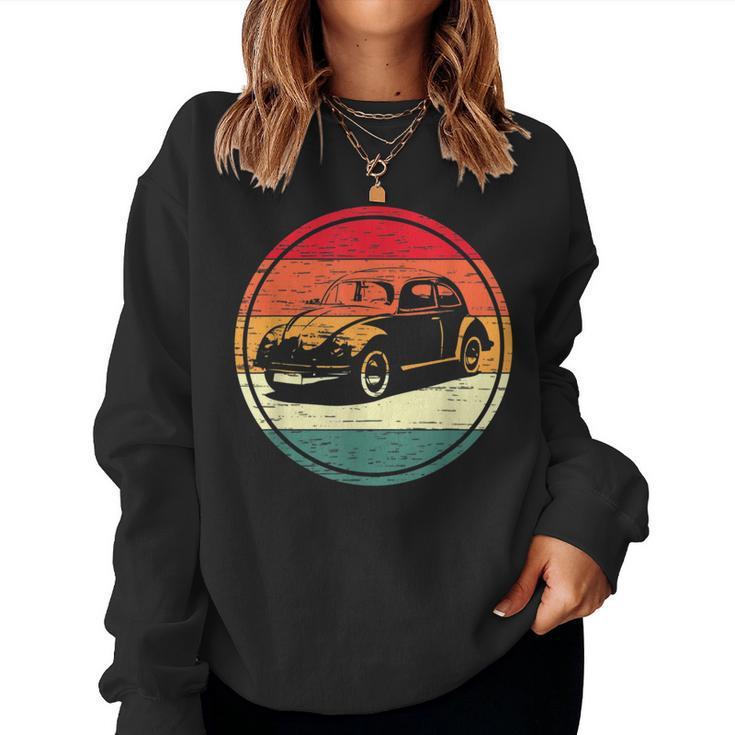 Vintage Sun Retro Sunset Tuning Beetle Car Vintage Car Women Sweatshirt