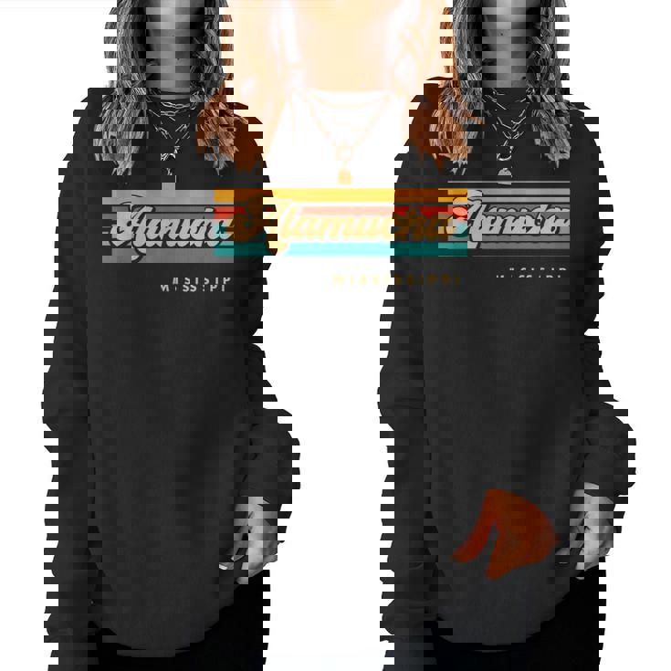 Vintage Sunset Stripes Alamucha Mississippi Women Sweatshirt