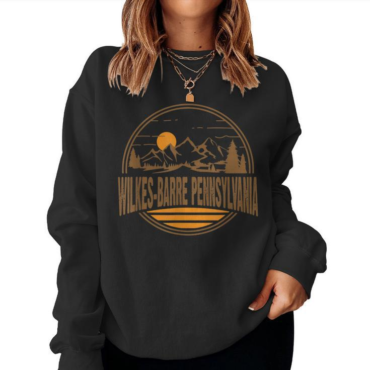 Vintage Wappingers Falls New York Mountain Hiking Print Women Sweatshirt