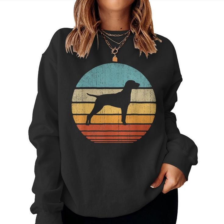 Vizsla Retro Vintage 60S 70S Sunset Dog Lovers Women Women Sweatshirt