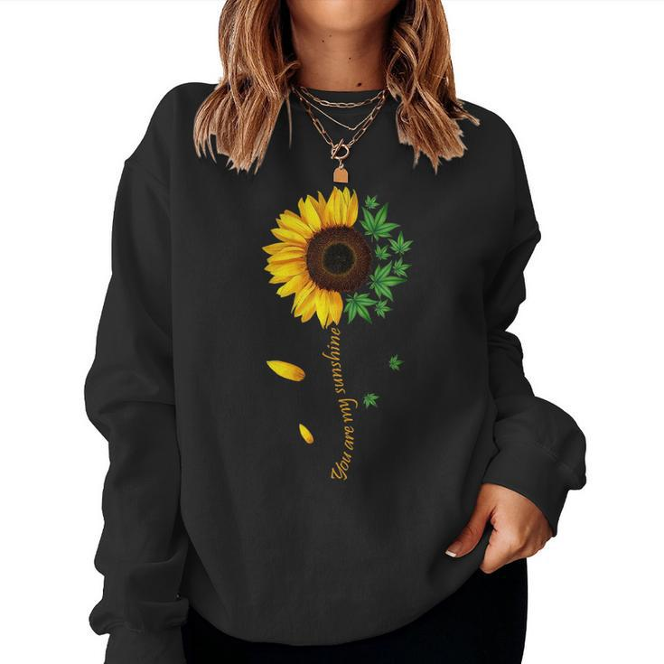 Weed Sunflower Women Marijuana 420 Weed Sweatshirt