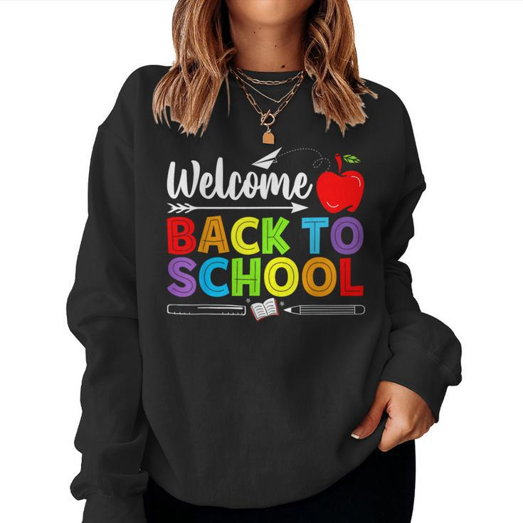Welcome Back To School Teacher Love Women Sweatshirt