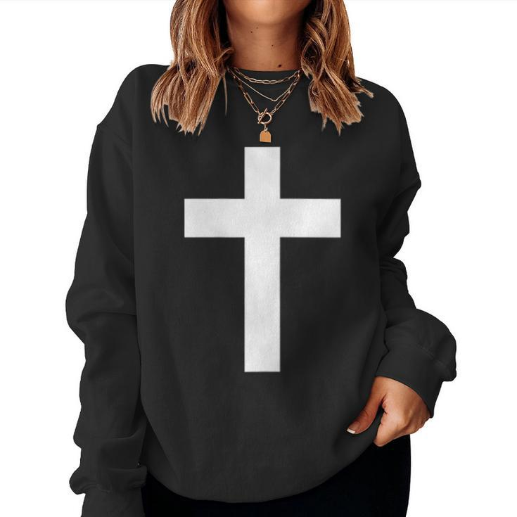 White Cross Jesus Christ Christianity God Christian Gospel Women Sweatshirt