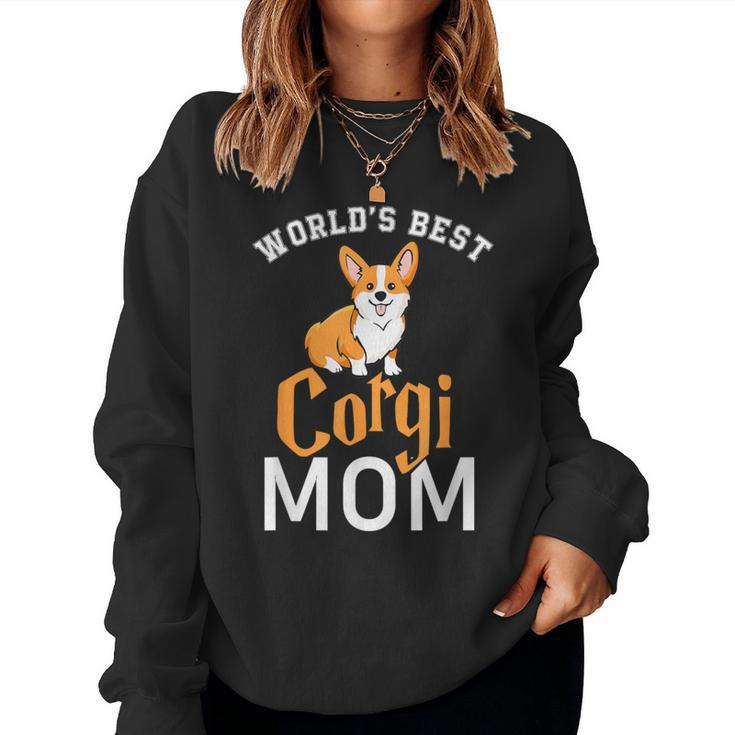 World's Best Corgi Mom Dog Best Dog Mom Ever Women Sweatshirt