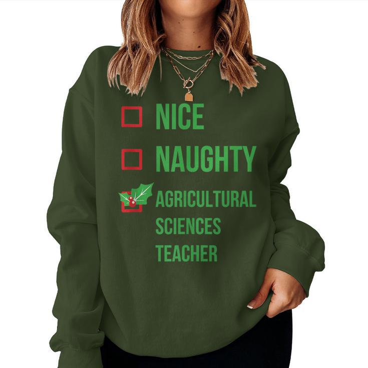 Agricultural Sciences Teacher Pajama Christmas Women Sweatshirt