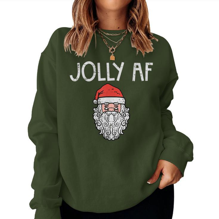 Christmas Santa Jolly Xmas Holiday Humor Women Women Sweatshirt