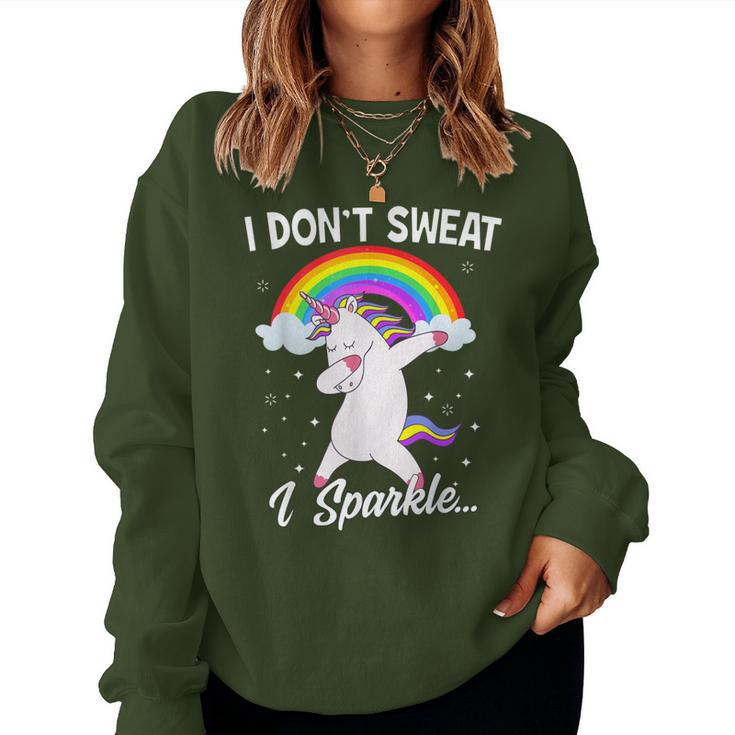 I Don't Sweat I Sparkle Unicorn Christmas Women Sweatshirt