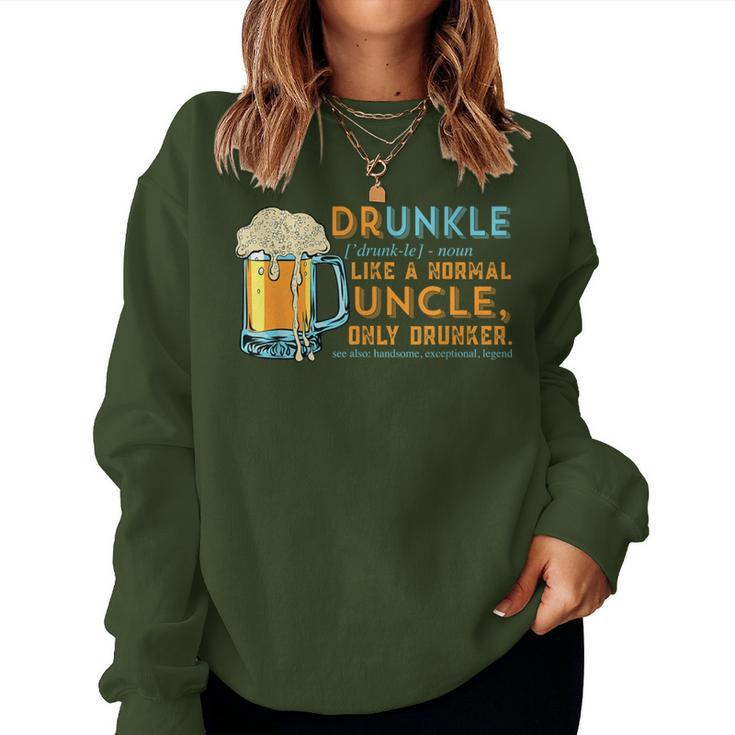 Druncle Like A Uncle But Only Drunker Christmas Idea Women Sweatshirt