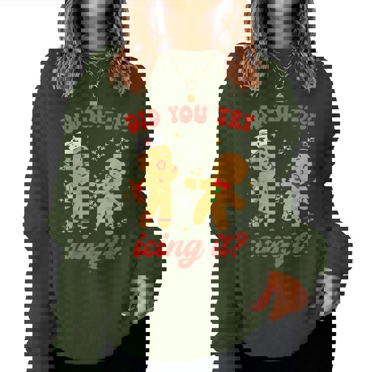 Icu Nurse Christmas Gingerbread Did You Try Icing It Women