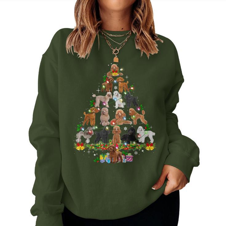 Poodle Christmas Tree Ornament Decor Xmas Dog Dad Mom Women Sweatshirt