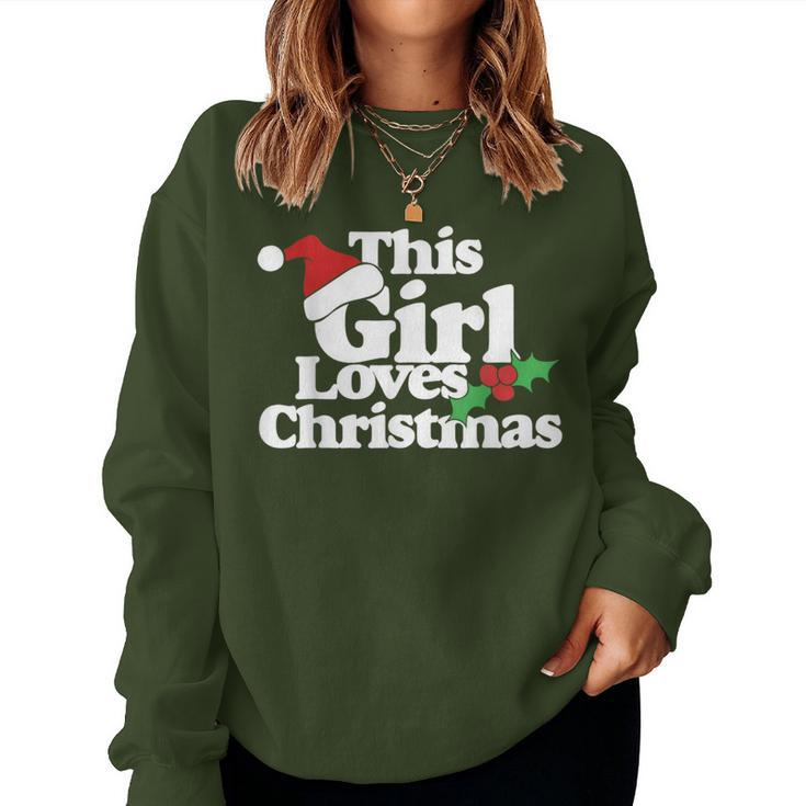This Girl Loves Christmas Cute Xmas Party Women Sweatshirt