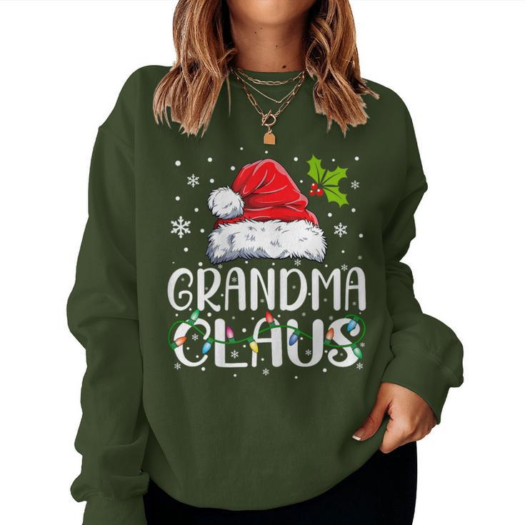Grandma Claus Xmas Santa Matching Family Christmas Pajamas Women Sweatshirt