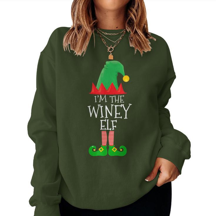 I'm The Winey Elf Family Matching Group Christmas Women Sweatshirt