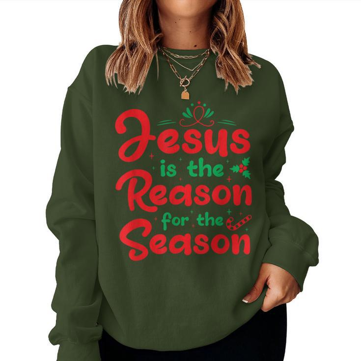 Jesus Is The Reason For The Season Christian Christmas Women Sweatshirt