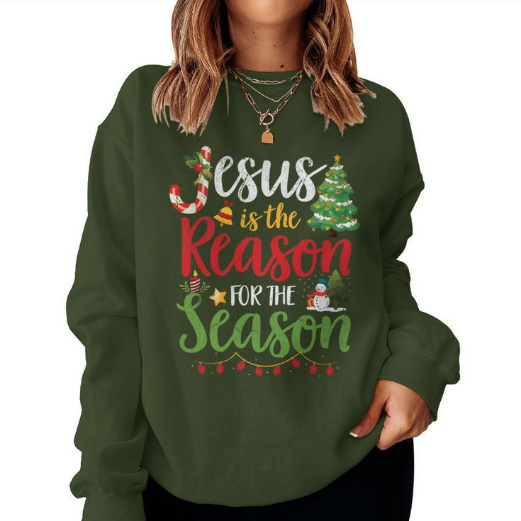 Jesus Is The Reason For The Season Christmas Christian Women Sweatshirt