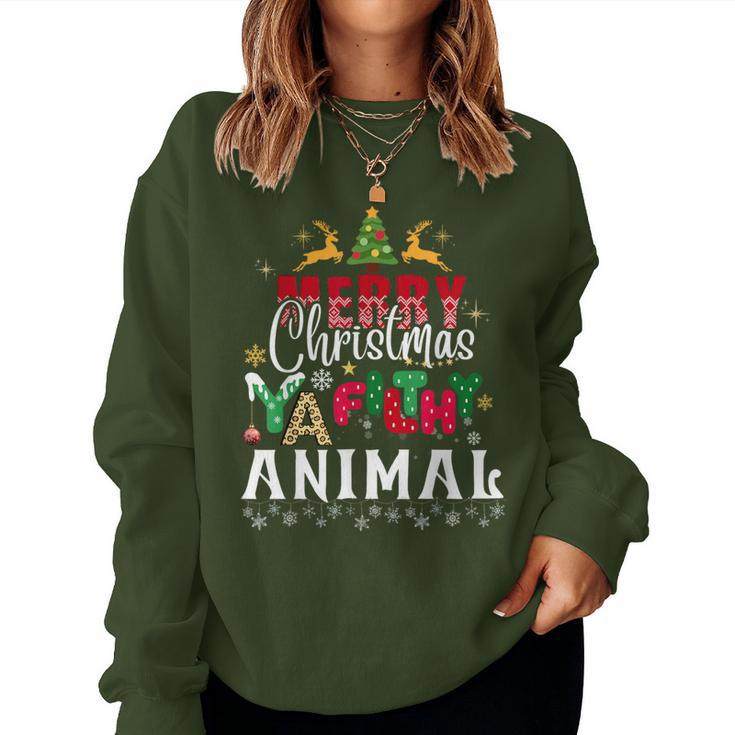 Merry Christmas Animal Filthy Ya Xmas Pajama Men Women Sweatshirt