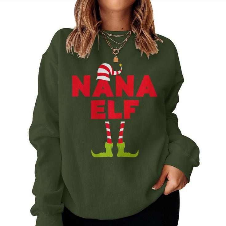 Nana Elf Matching Christmas Costume Women Sweatshirt