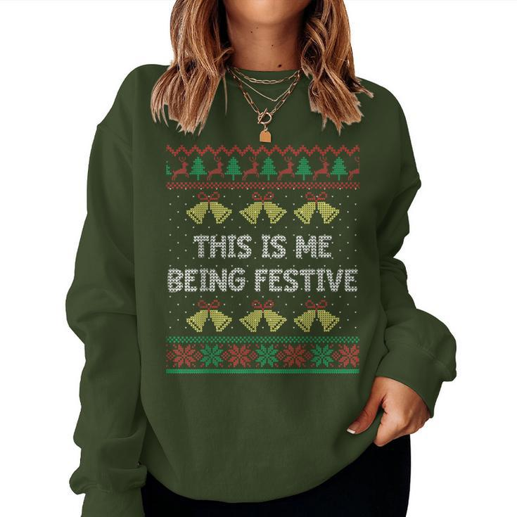 Sarcastic Christmas Holiday Party Festive Costume Women Sweatshirt