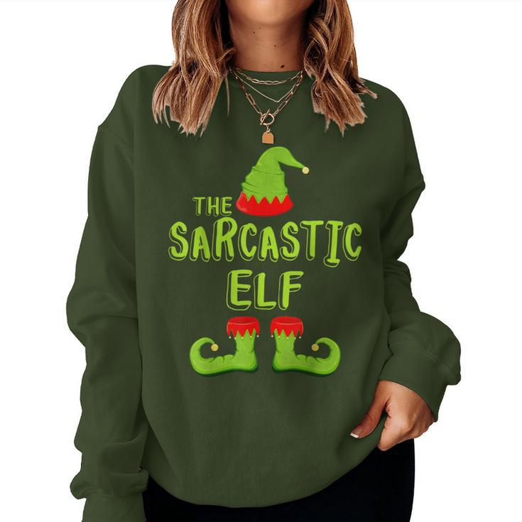 The Sarcastic Elf Matching Group Christmas Costume Women Sweatshirt