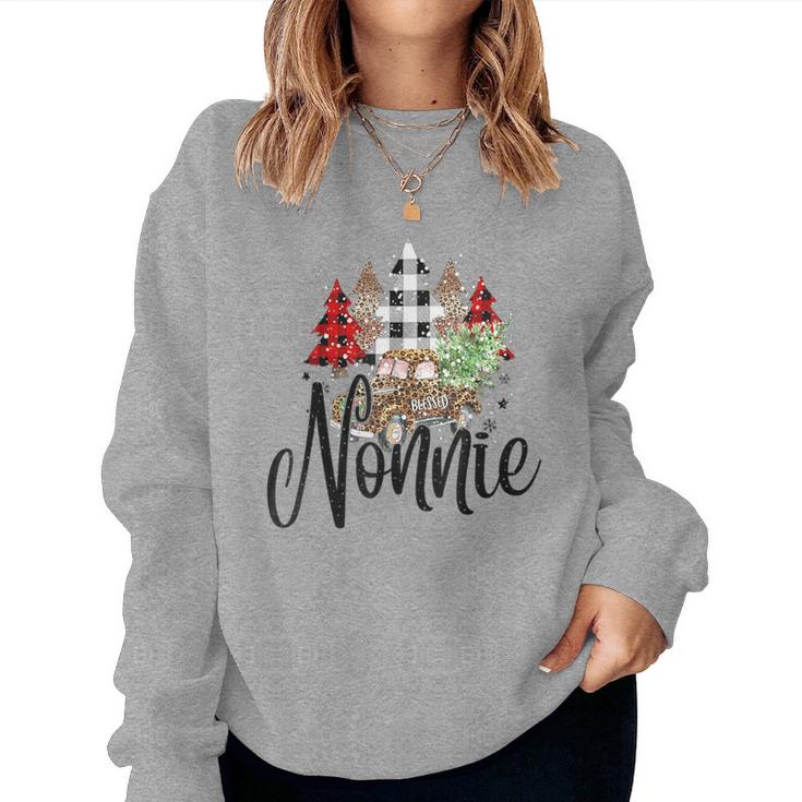 Blessed Nonnie Christmas Truck Grandma Women Sweatshirt