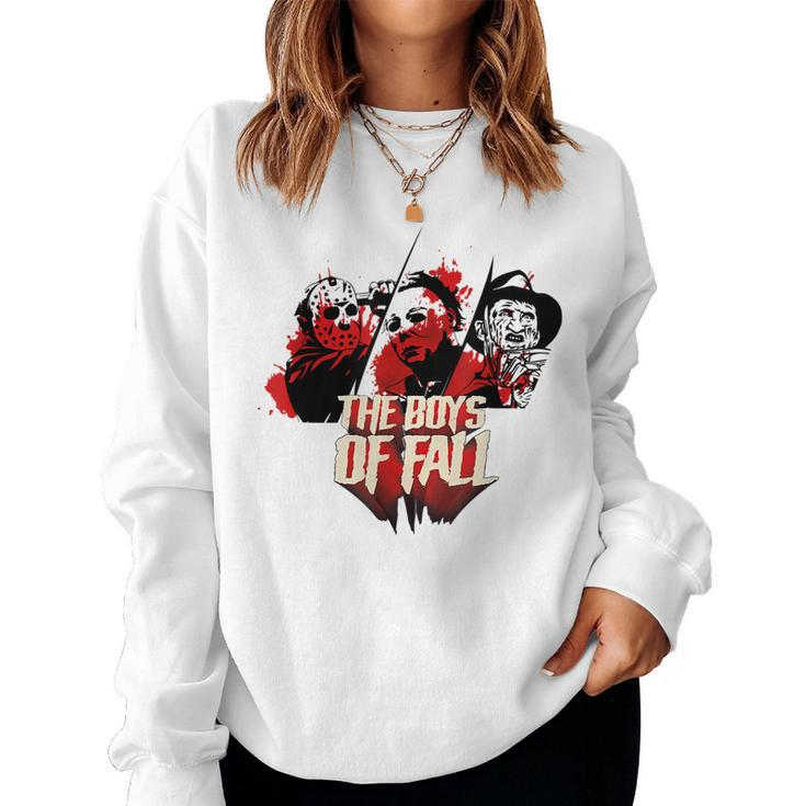 The Boys Of Fall Horror Movies Novelty Graphic Fall Women Sweatshirt