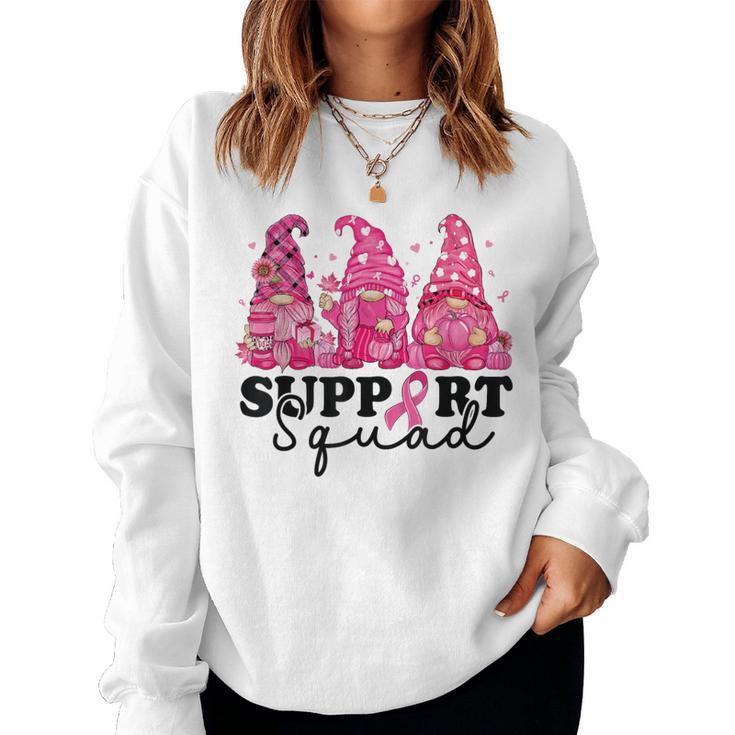 Breast Cancer Awareness For Gnomes Support Squad Women Sweatshirt