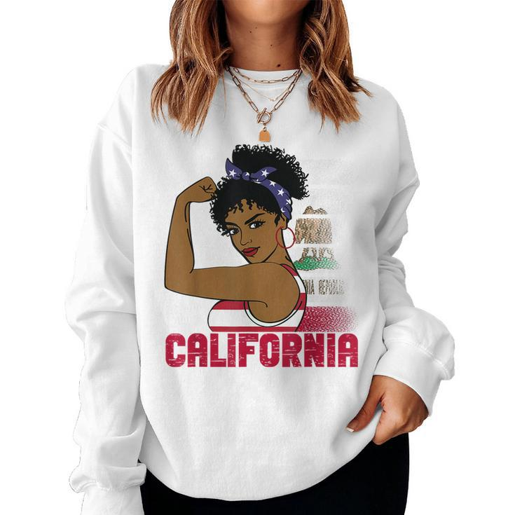California Flag Girl California Flag State Pride Women Sweatshirt